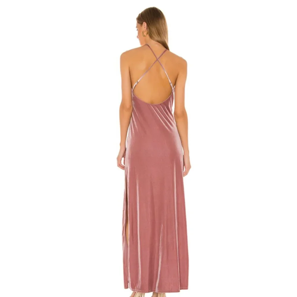 NEW NBD In The Deep Maxi Dress Pink Small E81 - Picture 3 of 9